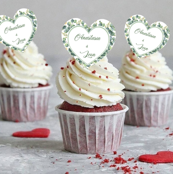 Hochzeit Herz Aufleger Bild Torten Aufleger Muffin Topper Zur Taufe ELEFANT personalisiert Muffin Aufleger